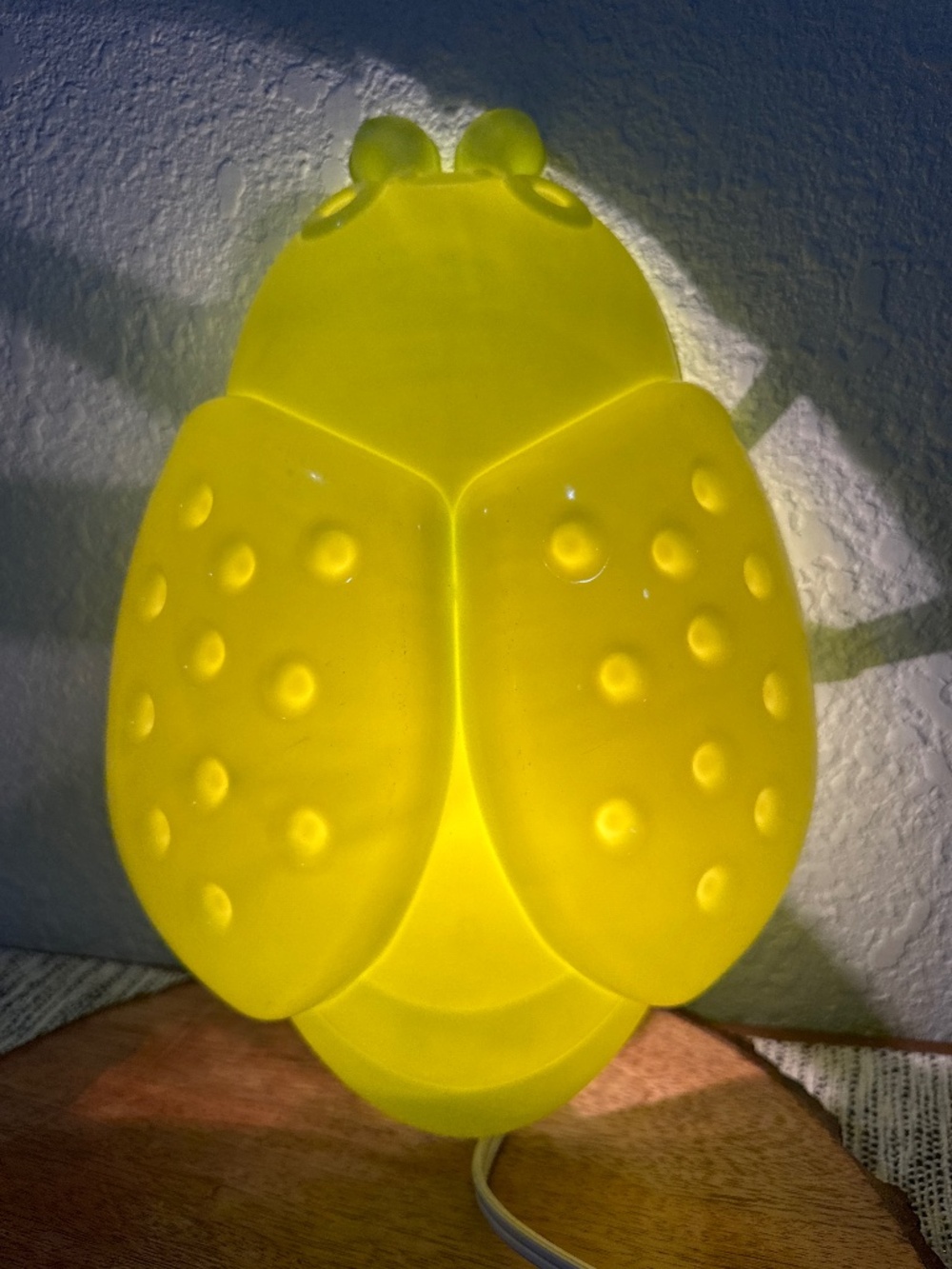 Ikea Ladybug Night Light SMILA BAGGE Lime Green Bug Wall Lamp